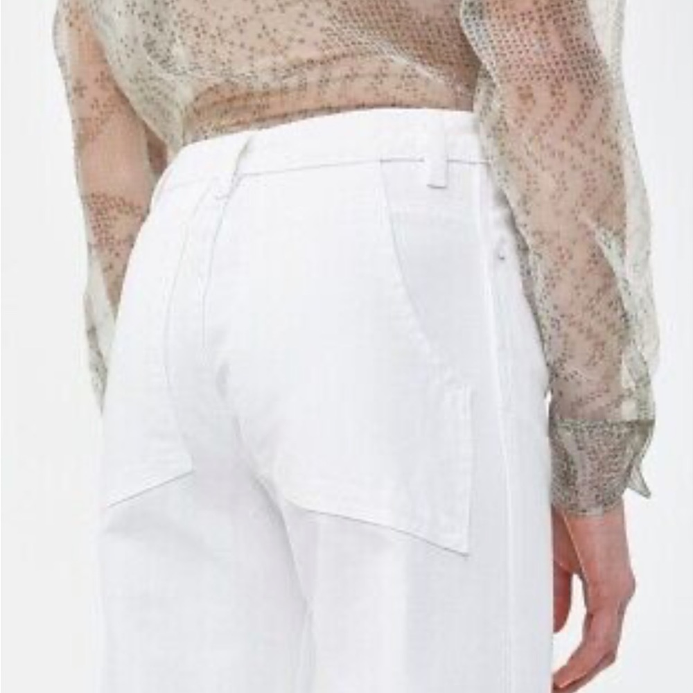NWT ECKHAUS LATTA El Wide Leg Jeans 28 White